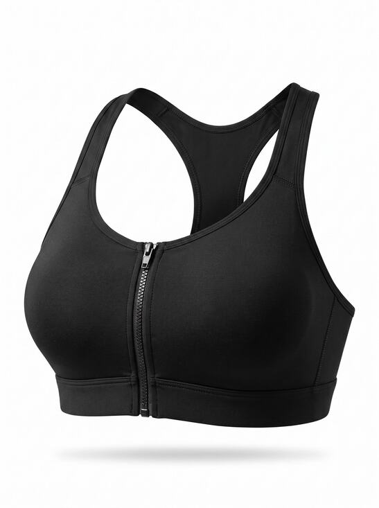 Under Armour Other - Under Armour Women’s L Continuum Black Zip High Impact Gym Sports Bra 1374122